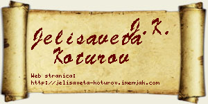 Jelisaveta Koturov vizit kartica